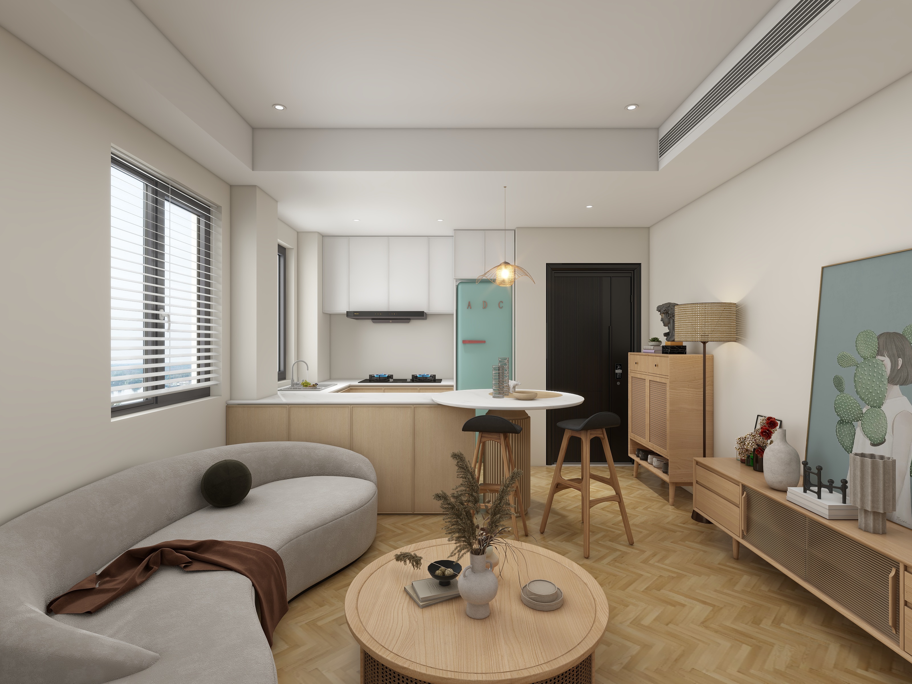 张雪松-59㎡1室装修效果图