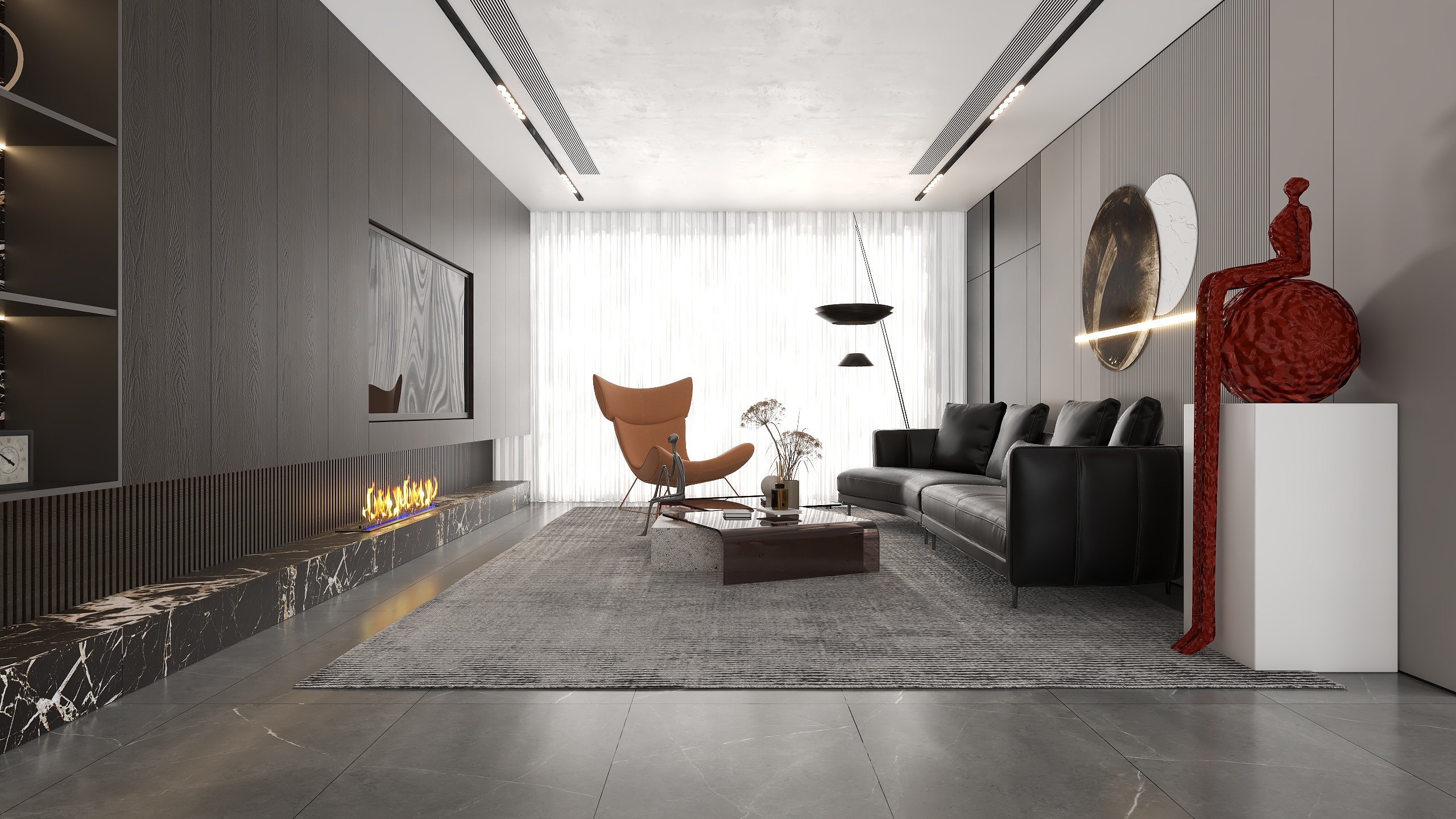 设计师陈端阳-【加州咖橡】118平现代轻奢风-装修设计方案