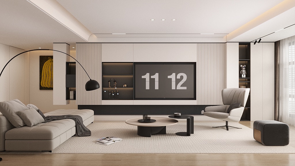 京城吴彦祖-现代奶油风客厅-装修设计方案