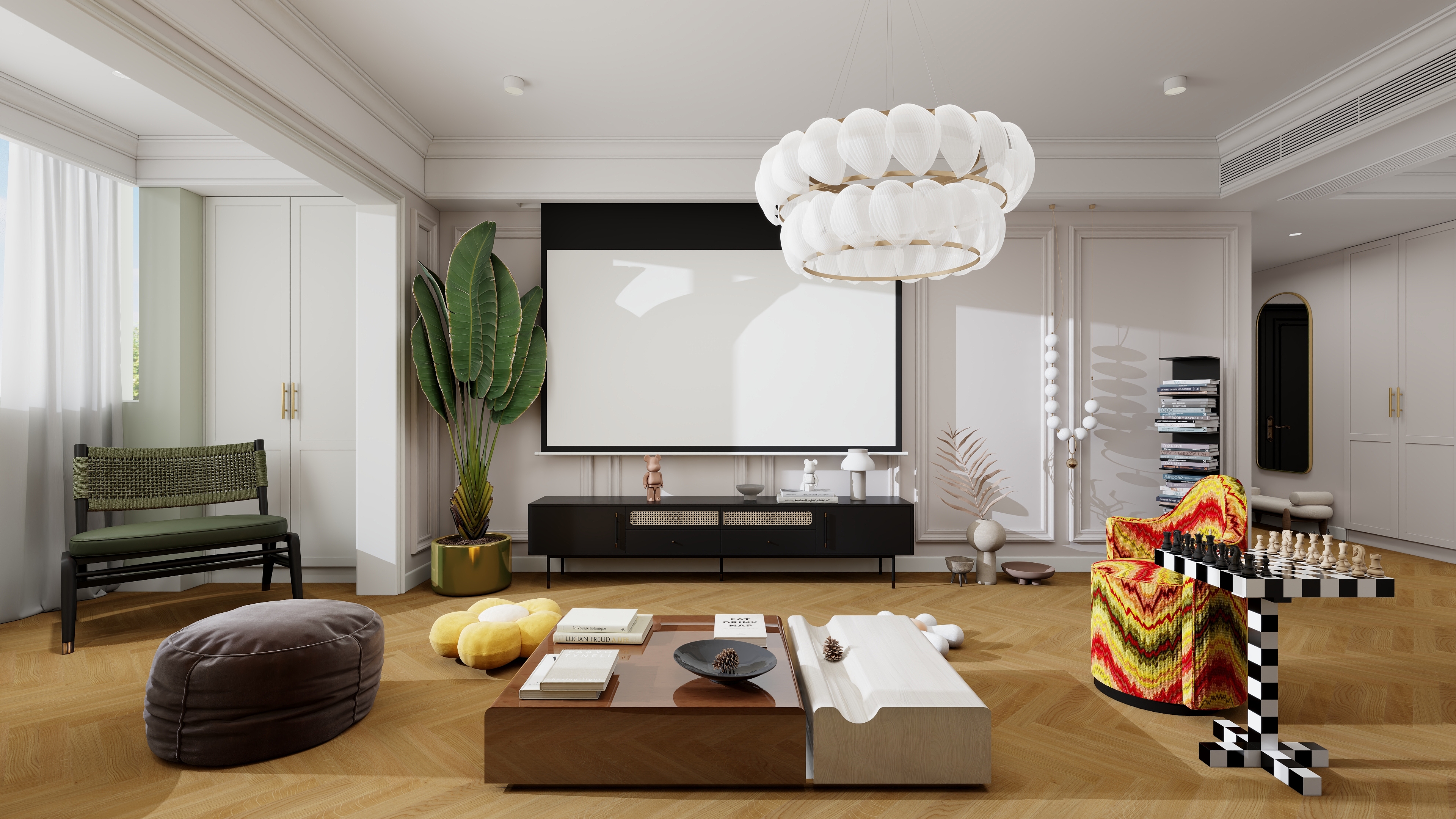 陈辉-美式141㎡3室装修效果图