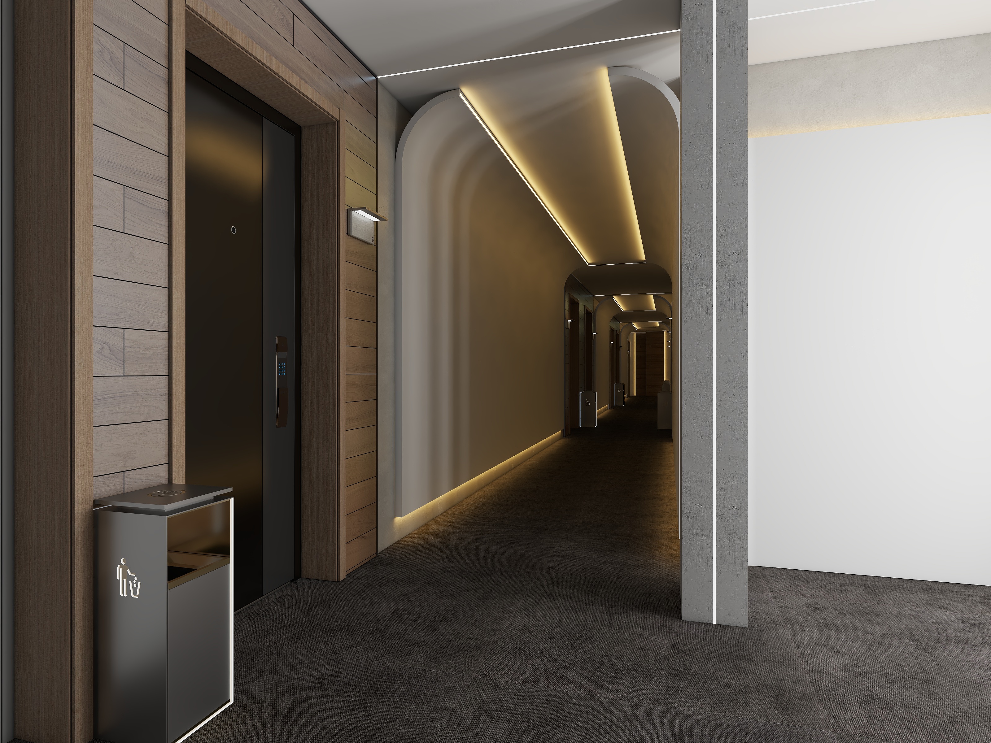 阿宝设计视觉表现-走廊-装修设计方案