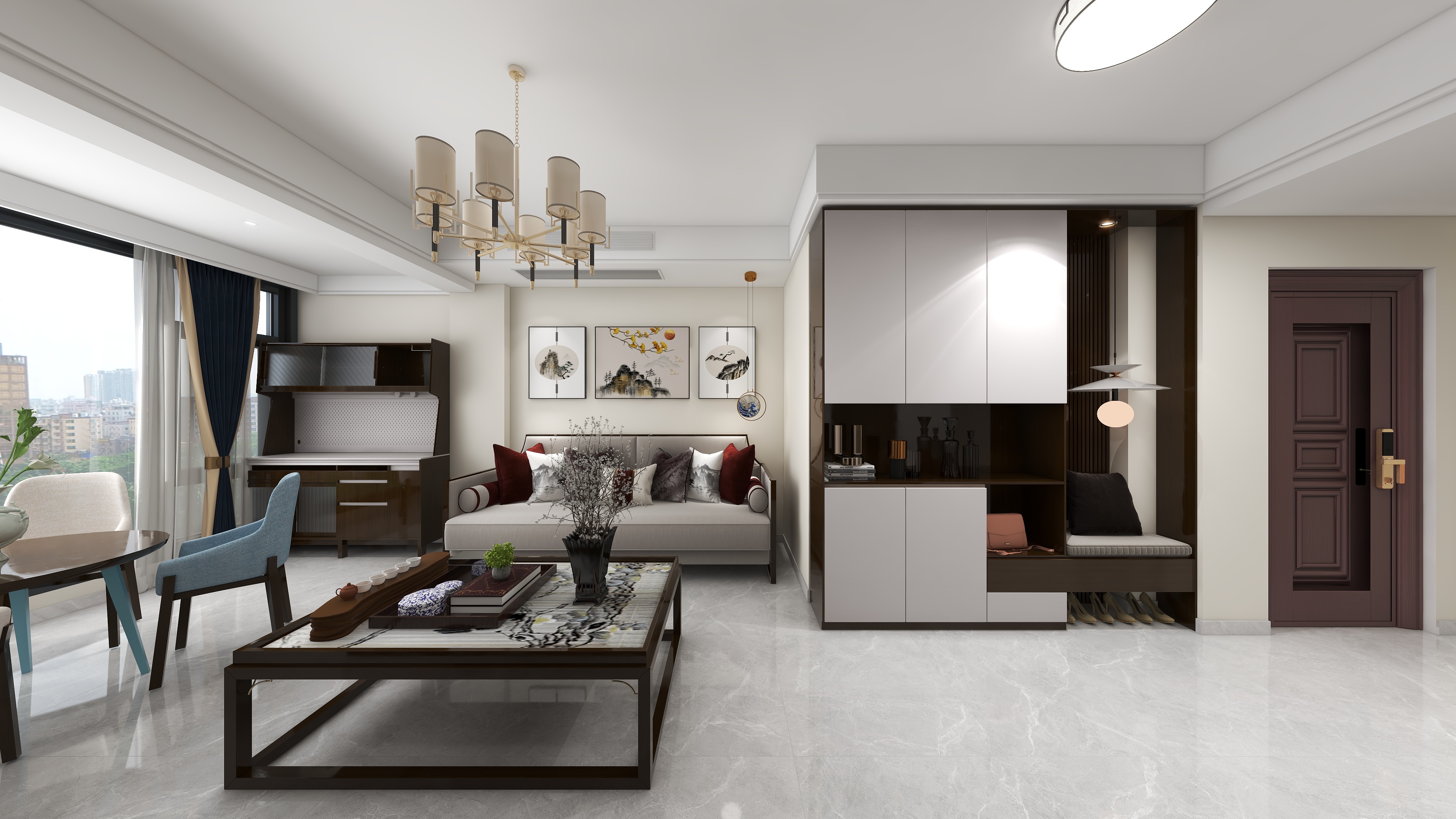 enyi设计工作室-陇海三嘉御山双卫80装修效果图