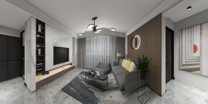 李刚-京铁家园B3反户型（奶油）-装修设计方案