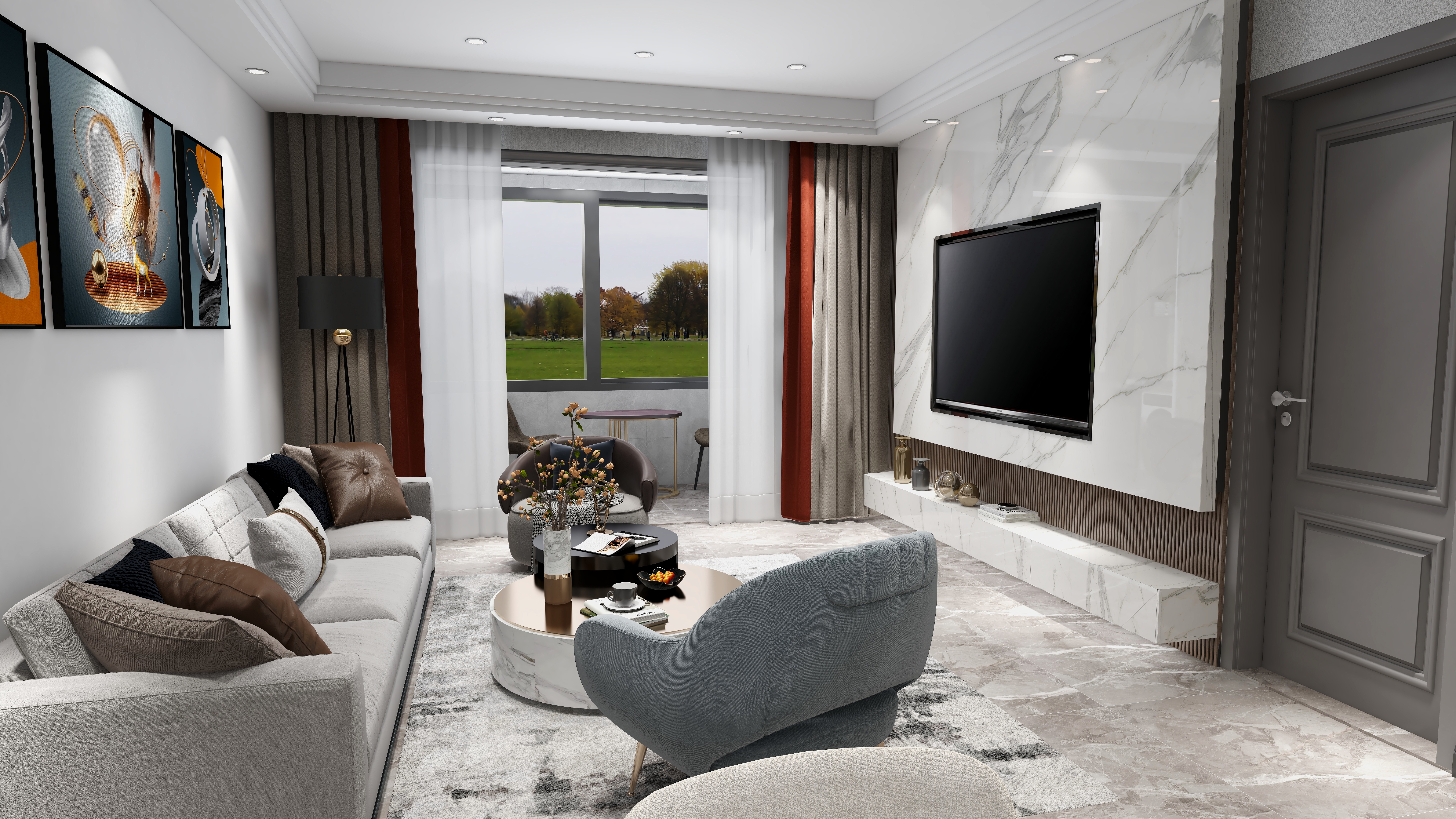 南方悦居装饰-中京花园108㎡2室-装修设计方案