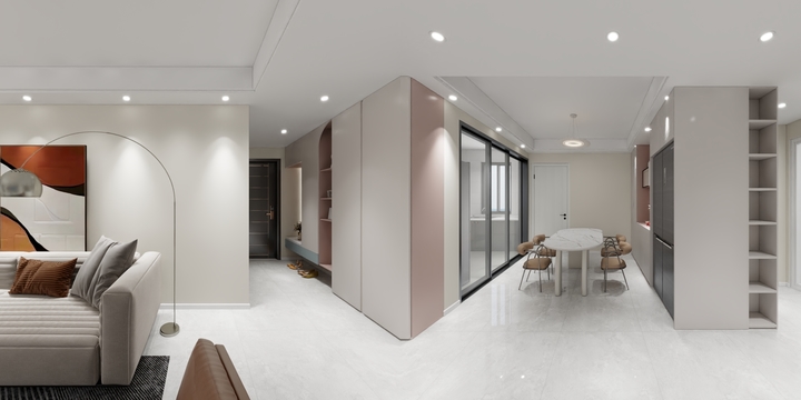 游泳的鱼lc-弘元峯境135效果图-装修设计方案