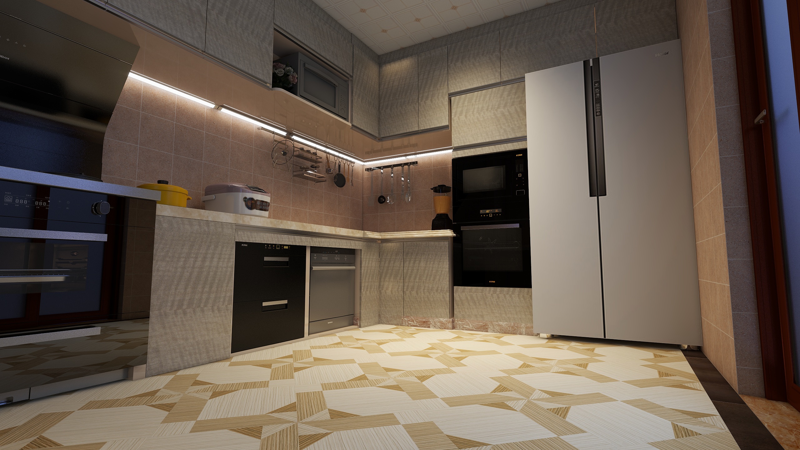 薇薇设计室-现代厨房设计-装修设计方案