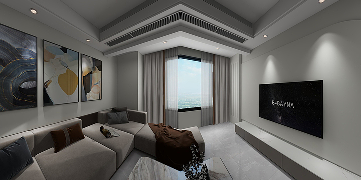 奶爸王工-（聚齐装饰）首钢鎏云大道14栋6号房效果图-装修设计方案