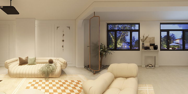 梁健环-那坡那仕后排五楼法式奶油-装修设计方案