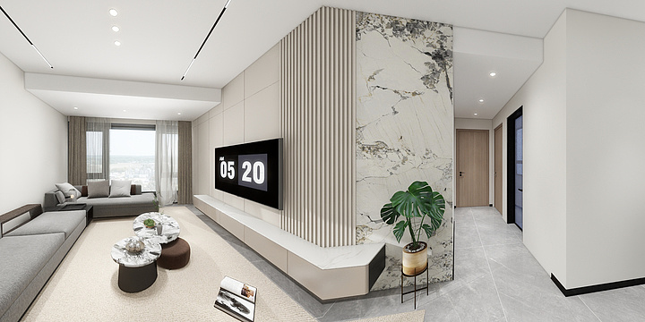 点金设计装饰-公园金城13栋05 马女士  简美-装修设计方案