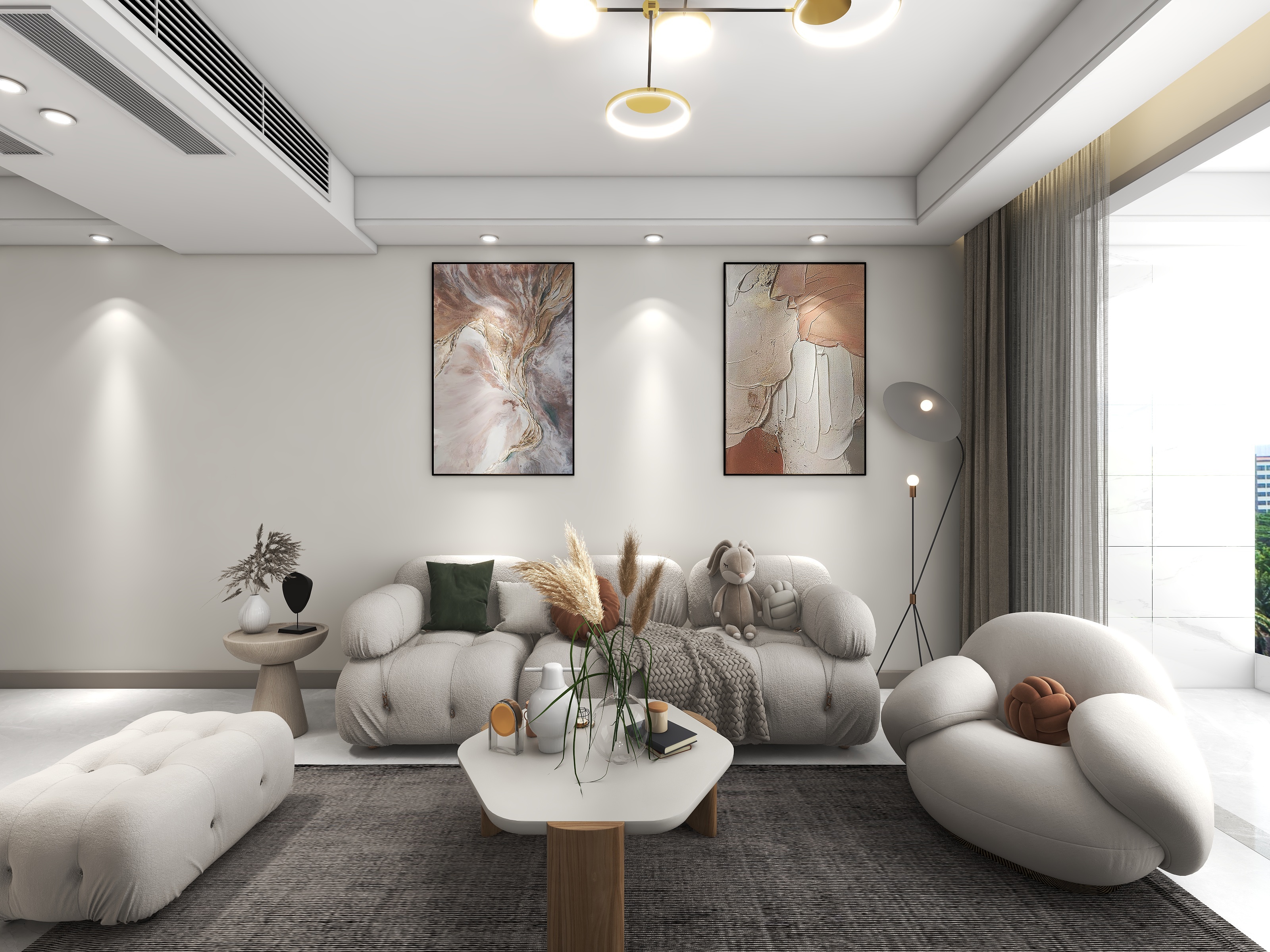 筑心设计工作室--99㎡2室-装修设计方案