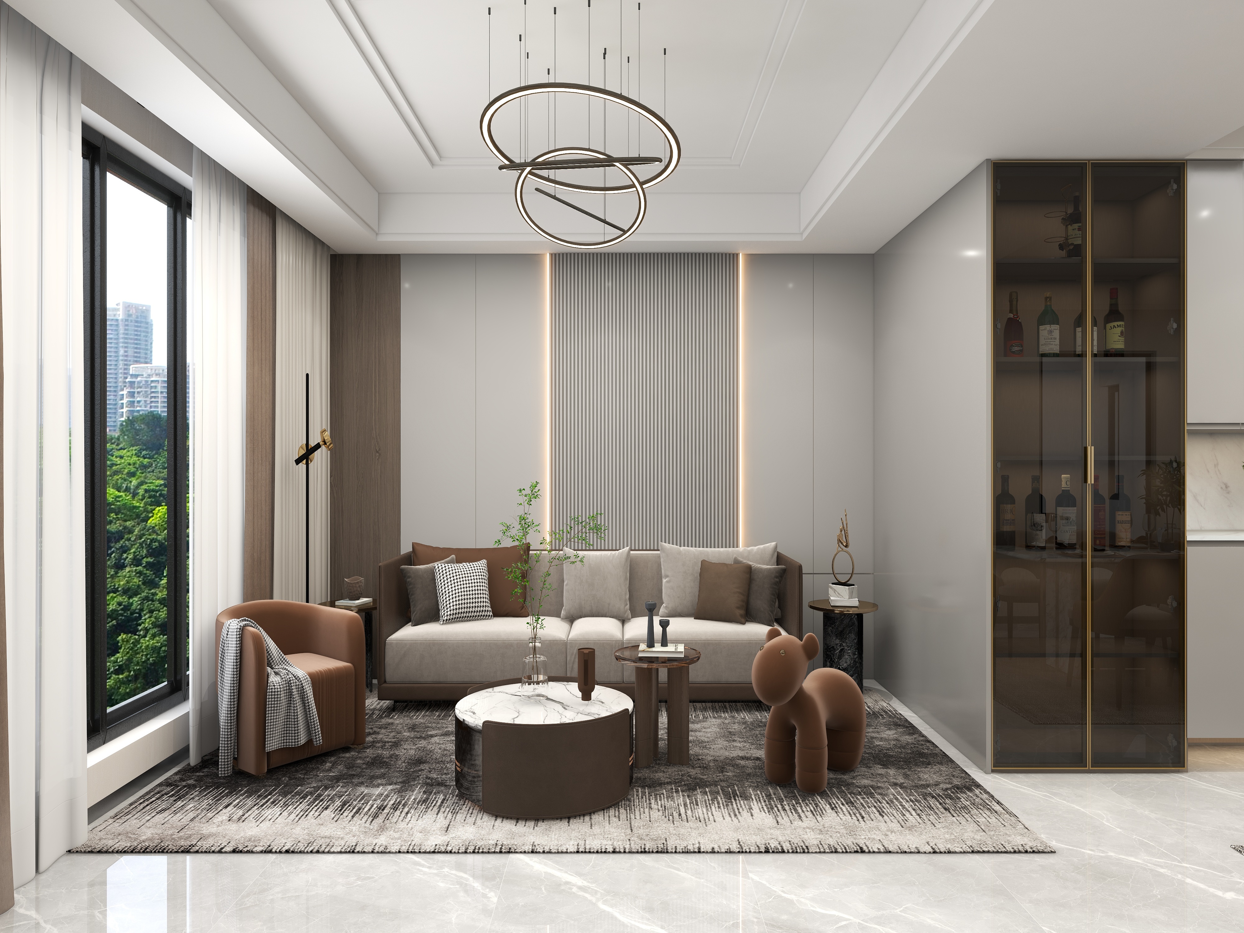 百得胜红星美凯龙大学路店-左邻右舍102㎡2室装修效果图