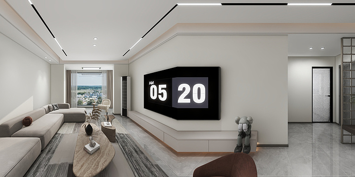 汉中御境思维设计-健康花城124㎡4室-装修设计方案