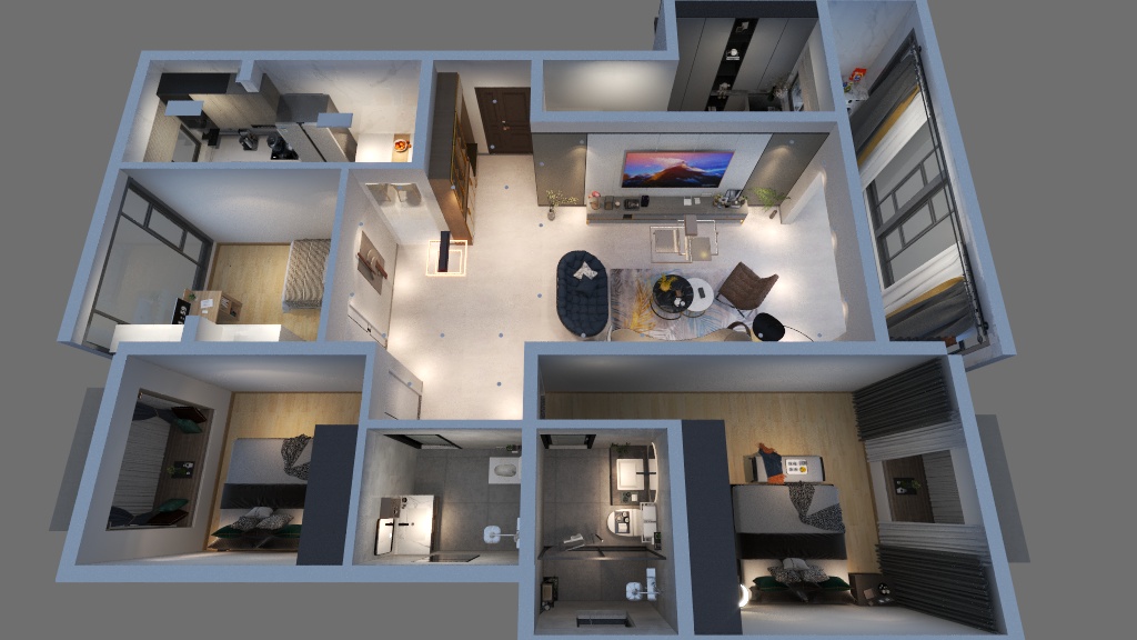 大卫设计工作室-东恒·清境园-装修设计方案