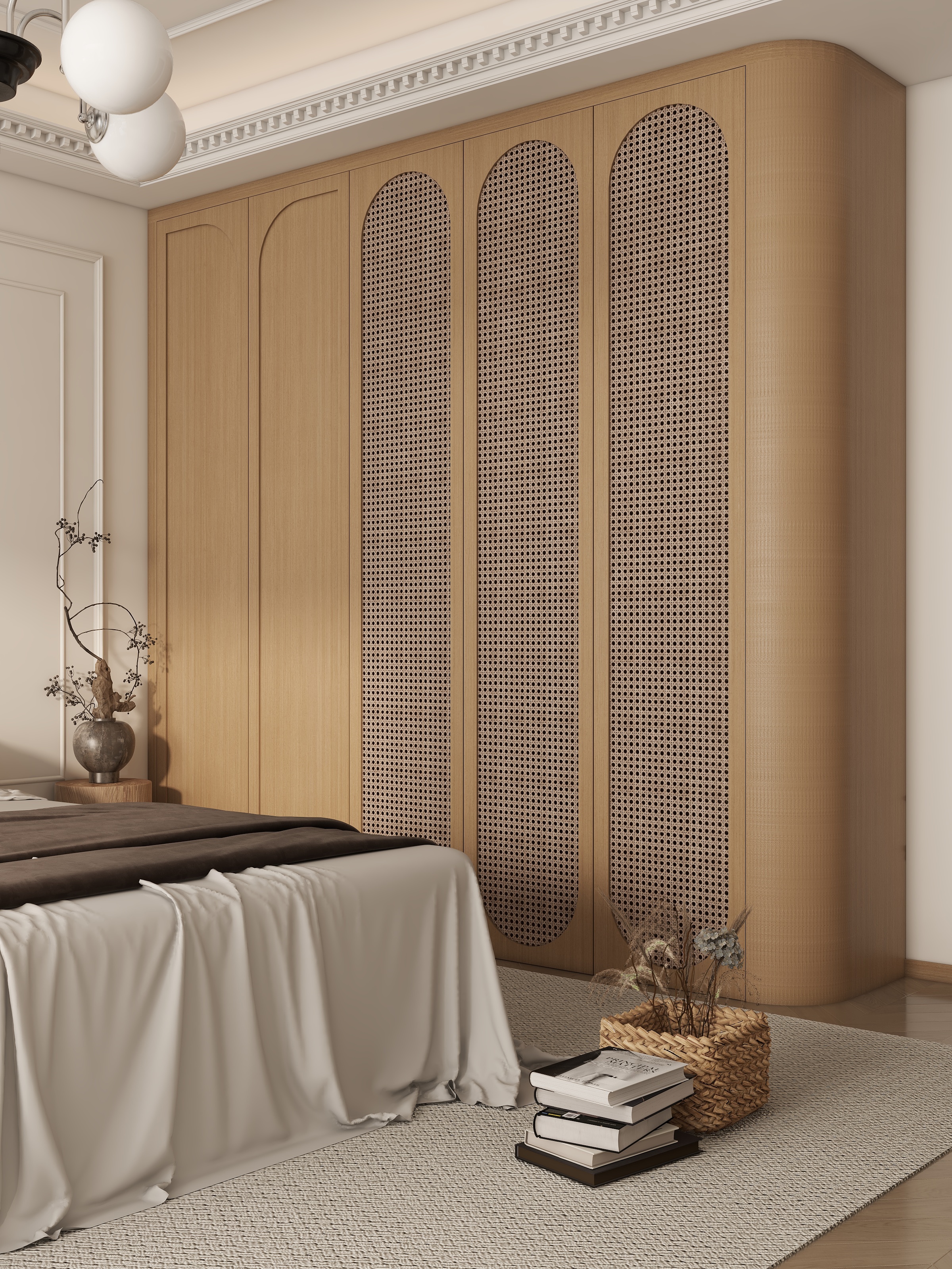 淘之夭夭-法式原木卧室2.0灯光点光源-副本-装修设计方案