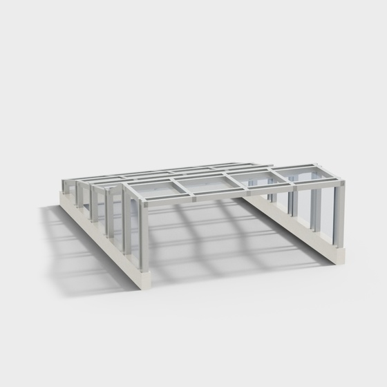 Gray Modern Underground Passage Entrance 3D Model