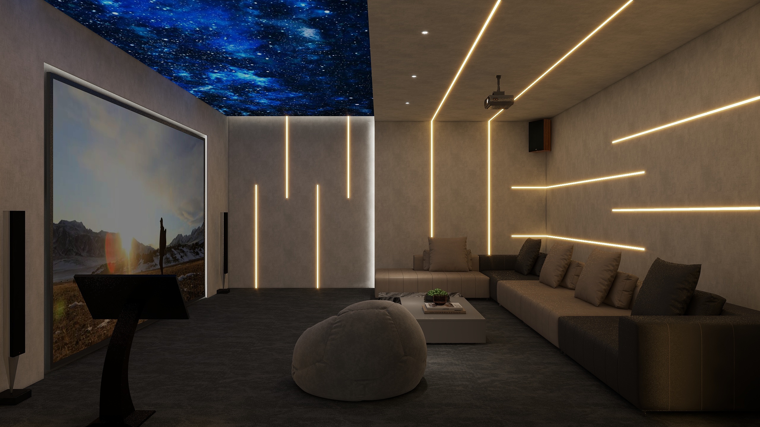 斓冬-石潭布张总影视间-装修设计方案