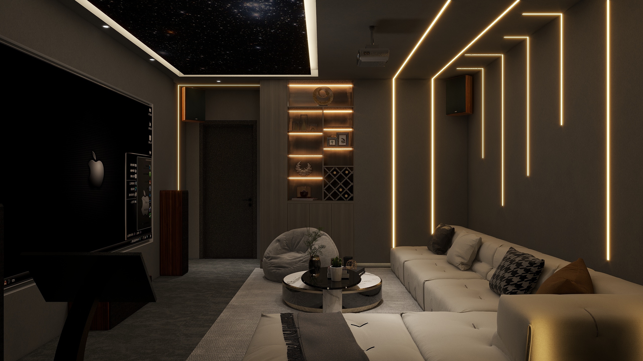 斓冬-保利94-102廖总影视间-装修设计方案