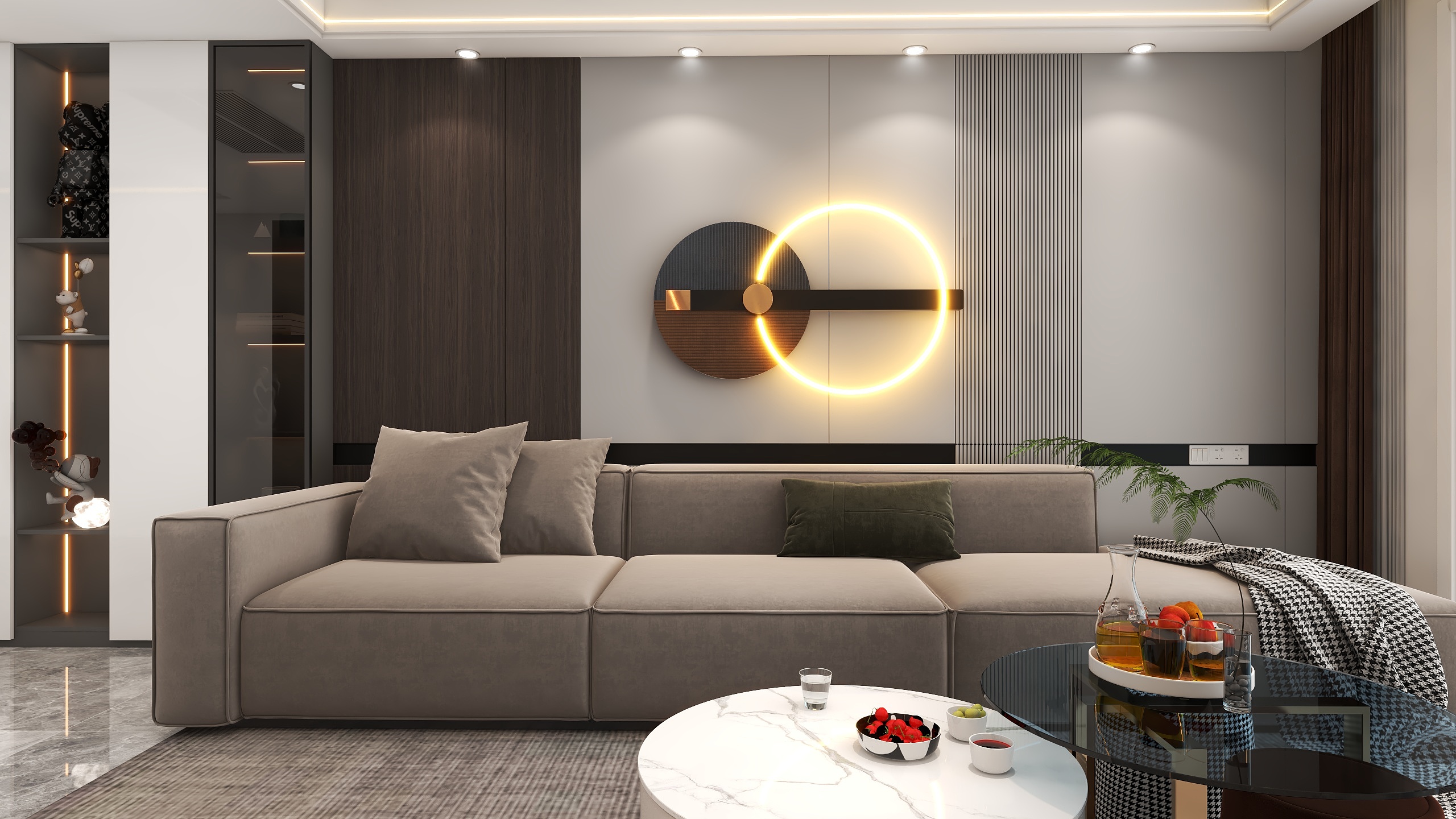 设计师一尘-「现代」——君悦星澜湾-140平四居室装修效果图