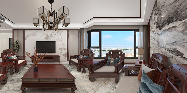 迈克尔AA老刘-四室新中式-装修设计方案