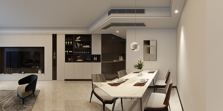 杭州箖文装饰工程有限公司-中旅时光里中间套-装修设计方案