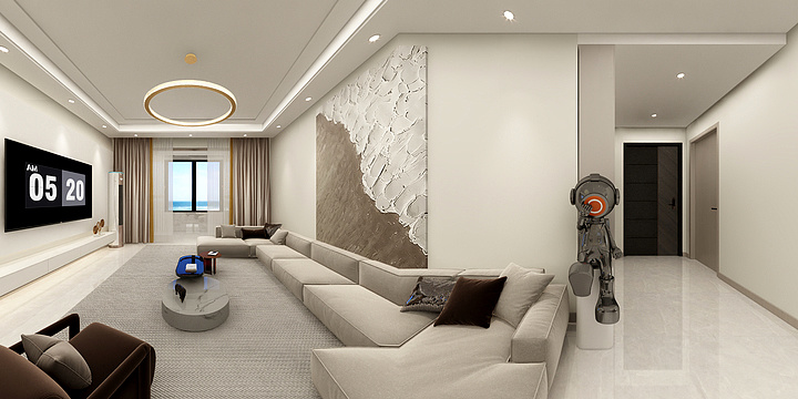 室内设计焦玲儿-亚都未来城马先生  135平米  黑白灰-装修设计方案