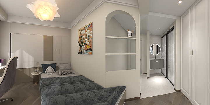 Clouddream星河-中锐湖滨尚城12-2-301建模-装修设计方案