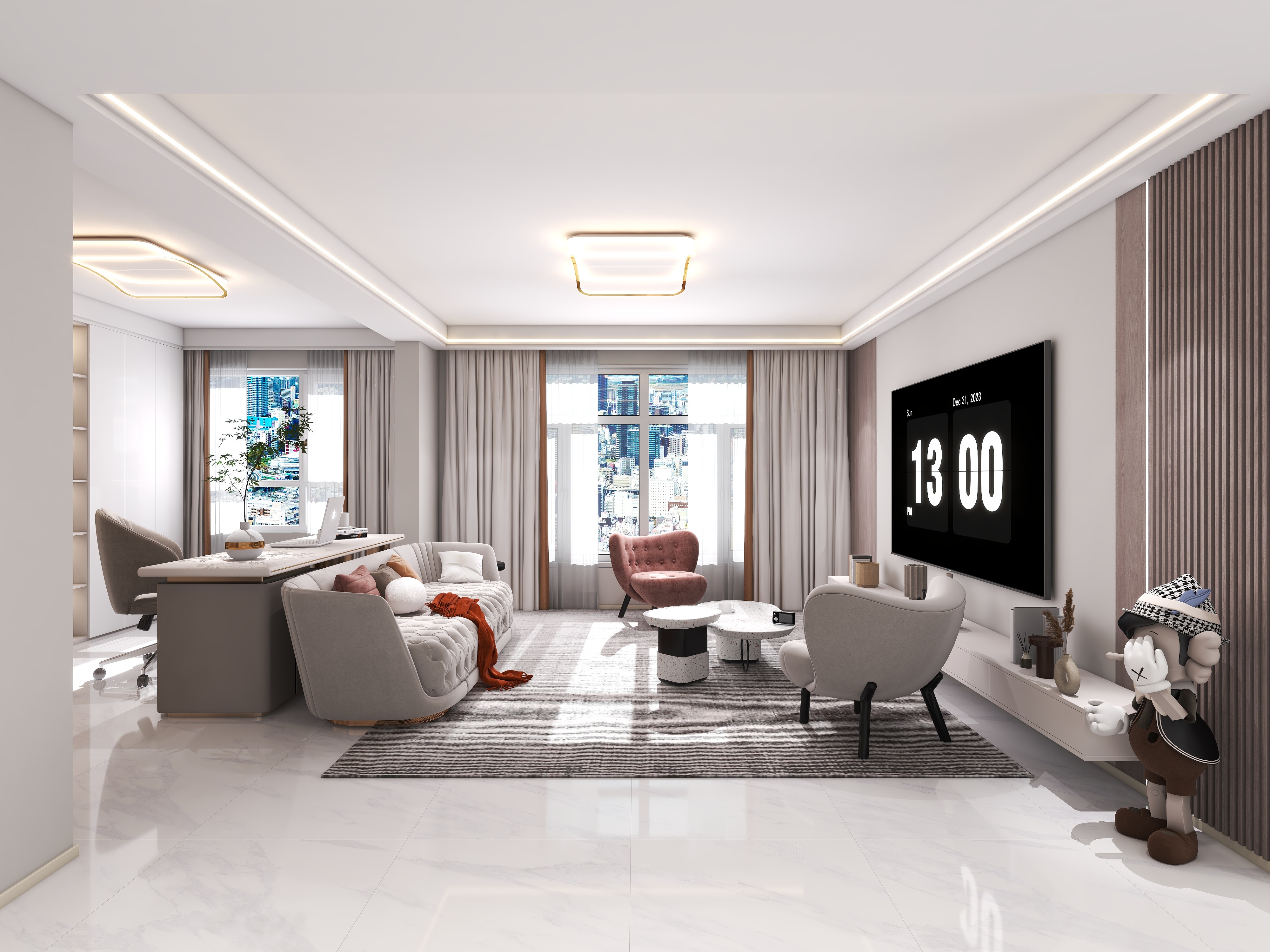 设计师孙德志-龙凤尚城105㎡2室-装修设计方案