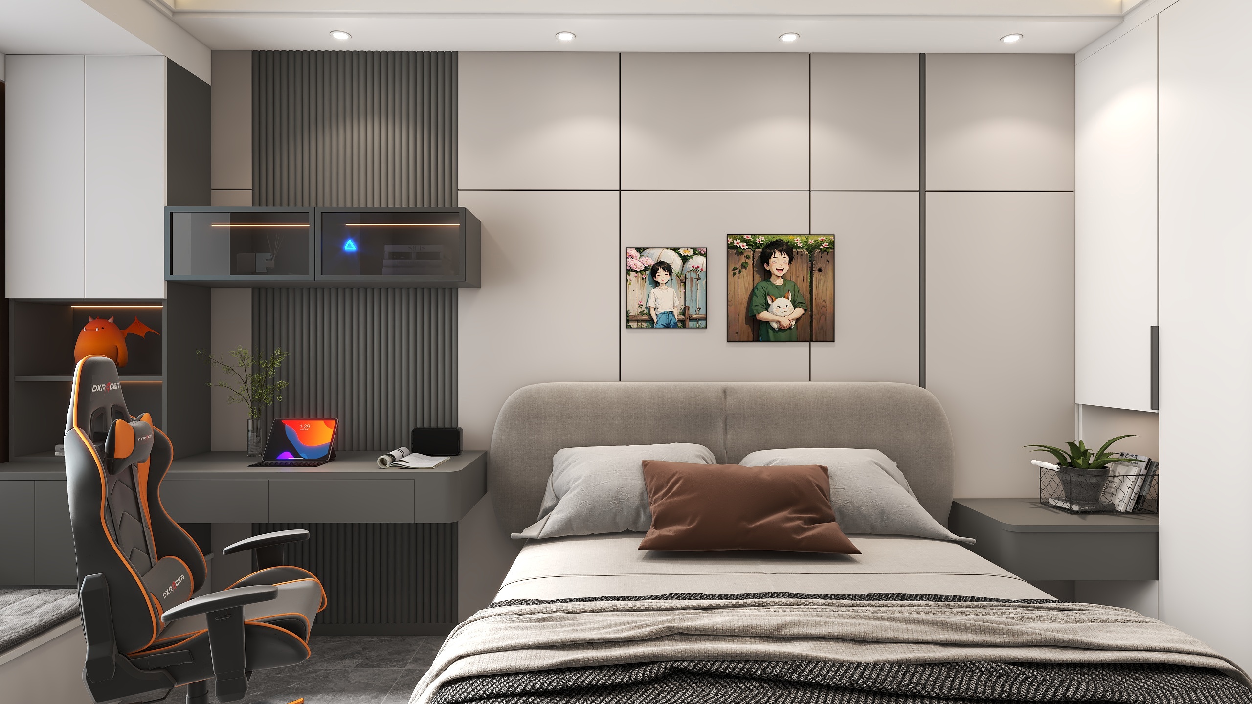 设计师一尘-「现代」——君悦星澜湾-140平四居室-装修设计方案