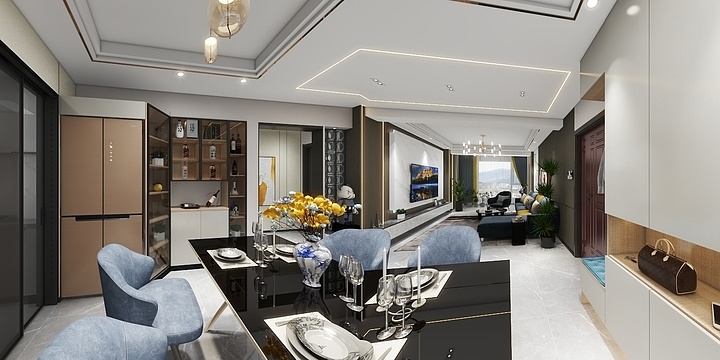 私人记忆-蓝山公馆六期-4-302-装修设计方案