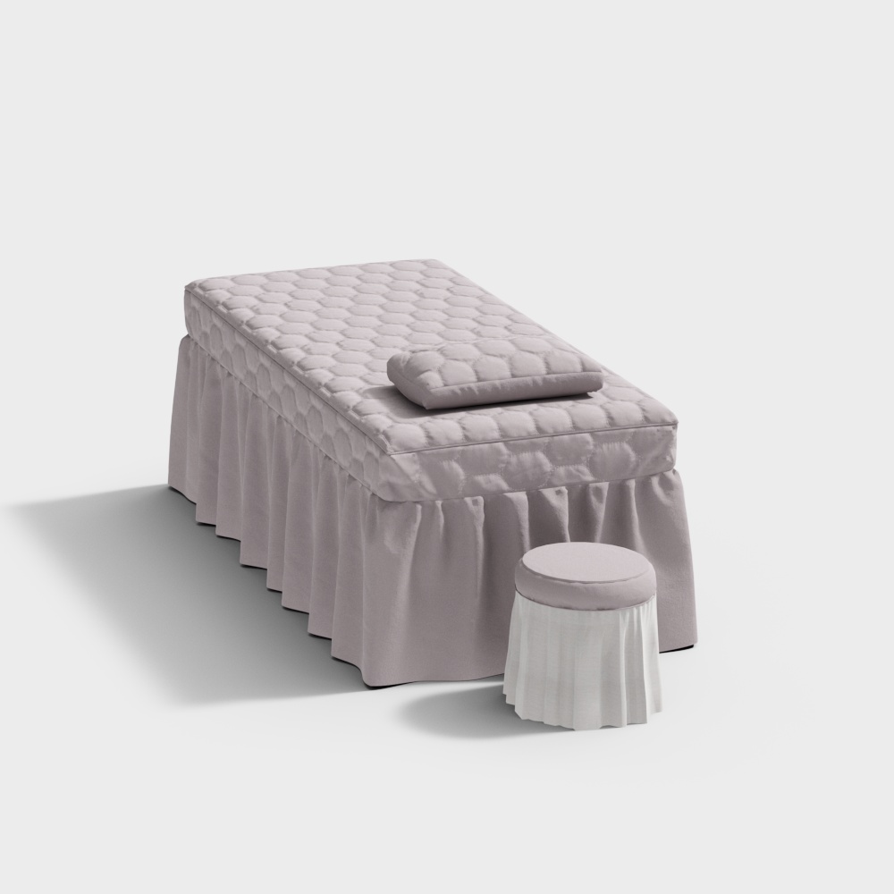 美甲店美睫床3D模型