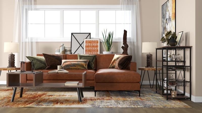 Artistic Retro Living Room with Comfort