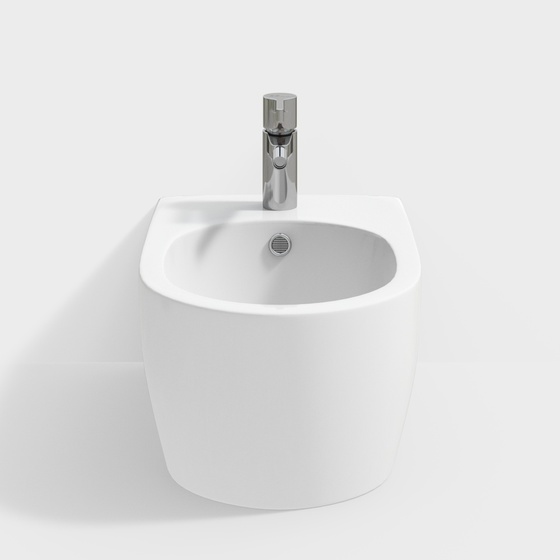 SSWW CB5006 White and Brown Pendant Bidet 3D Model