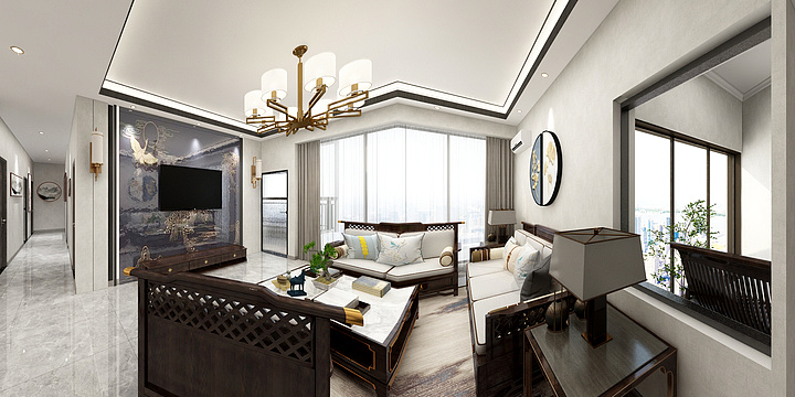 设计师妘汐-中式风格红木风-装修设计方案