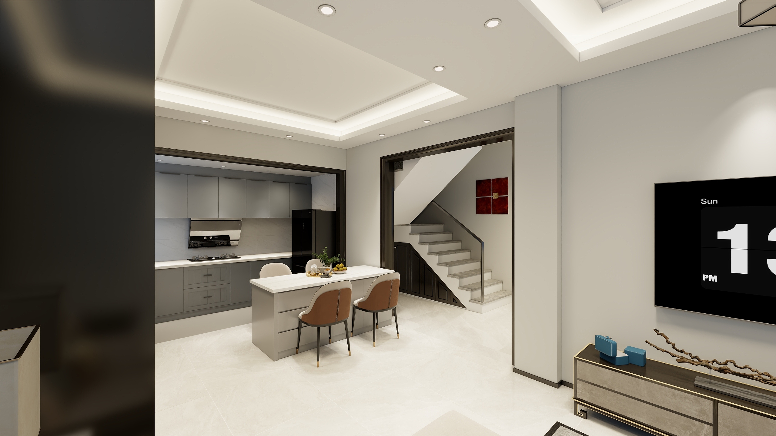 设计师祝云15881199127-龙泉小洋房一层-B方案-装修设计方案