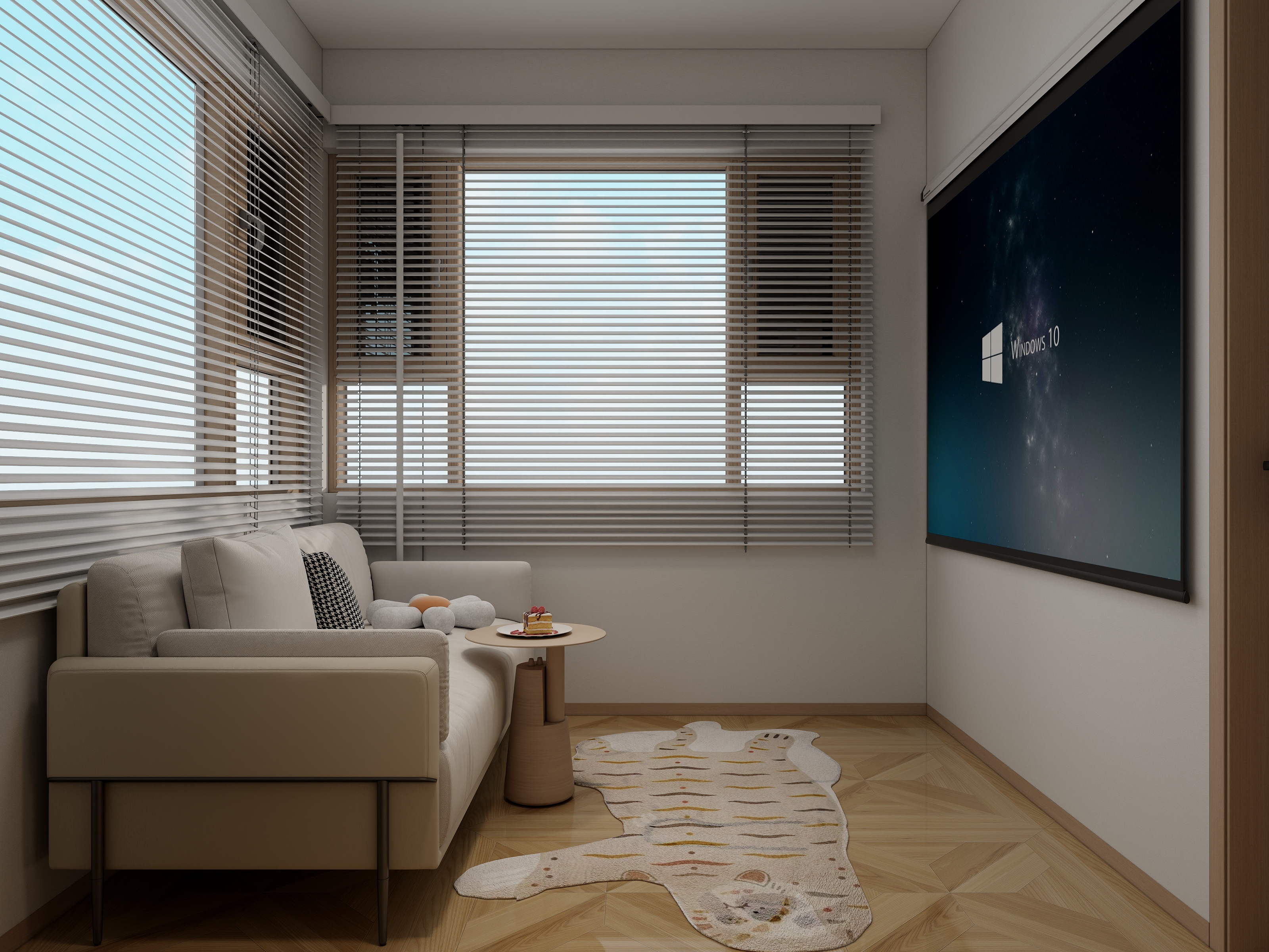 李青越-129方原木风5居室装修效果图