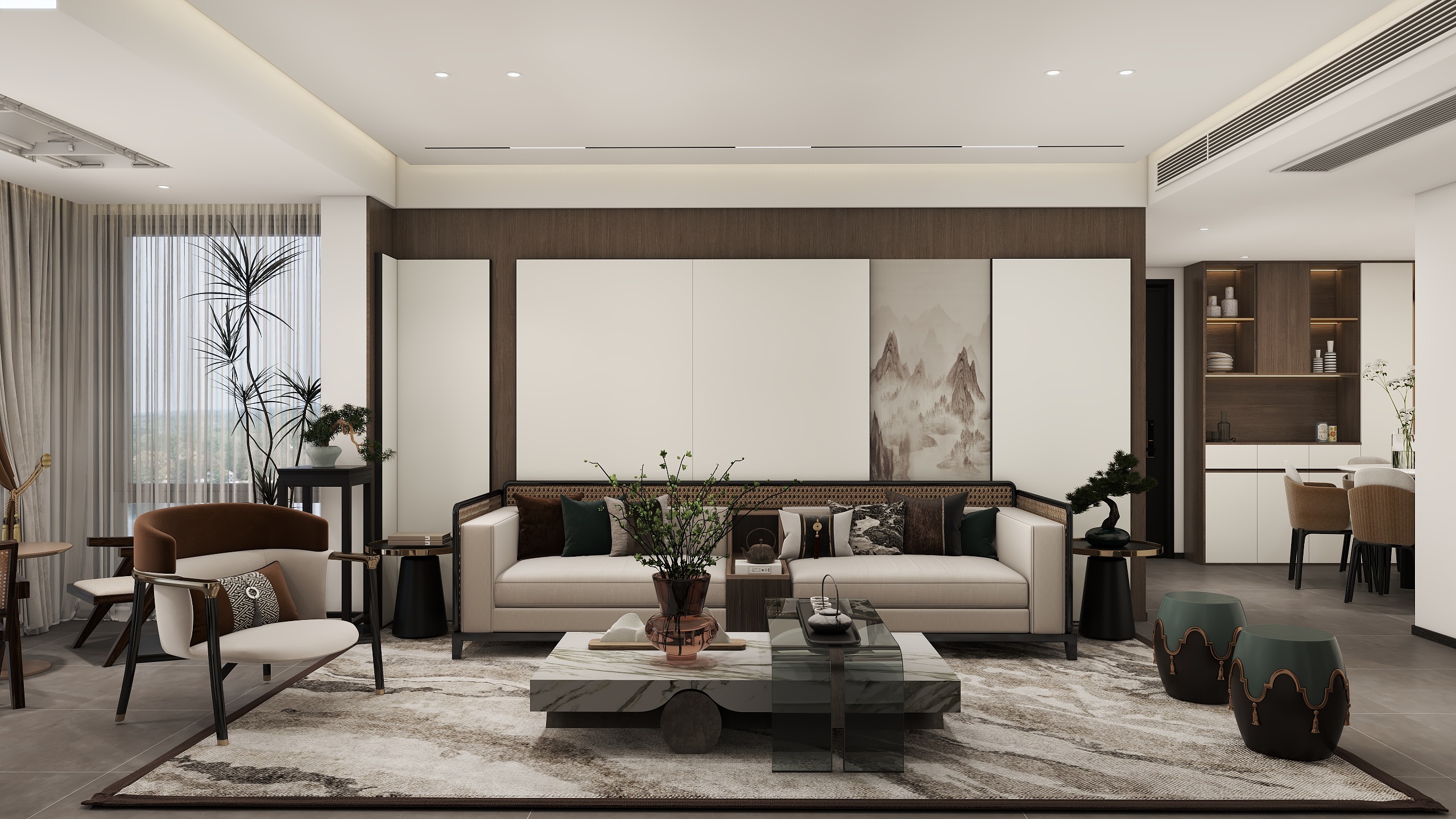 Interiordesignn-110㎡3室-装修设计方案