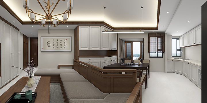 ---效果图设计----定XWJ-3-06-32 布局+KJL全屋-装修设计方案