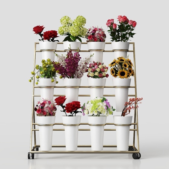 Modern flower shop flower stand