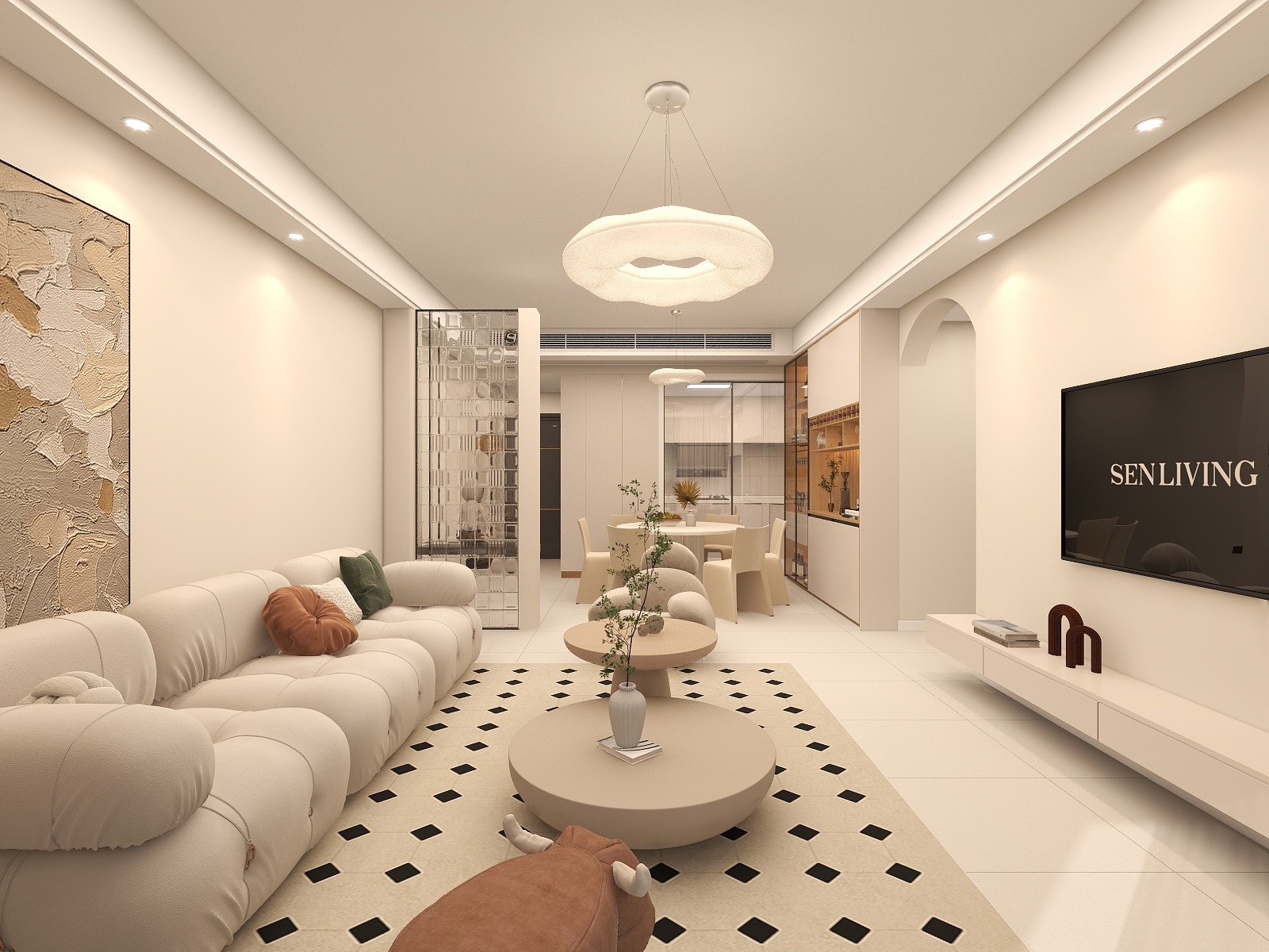 夏梦焱-奶油风装修效果图