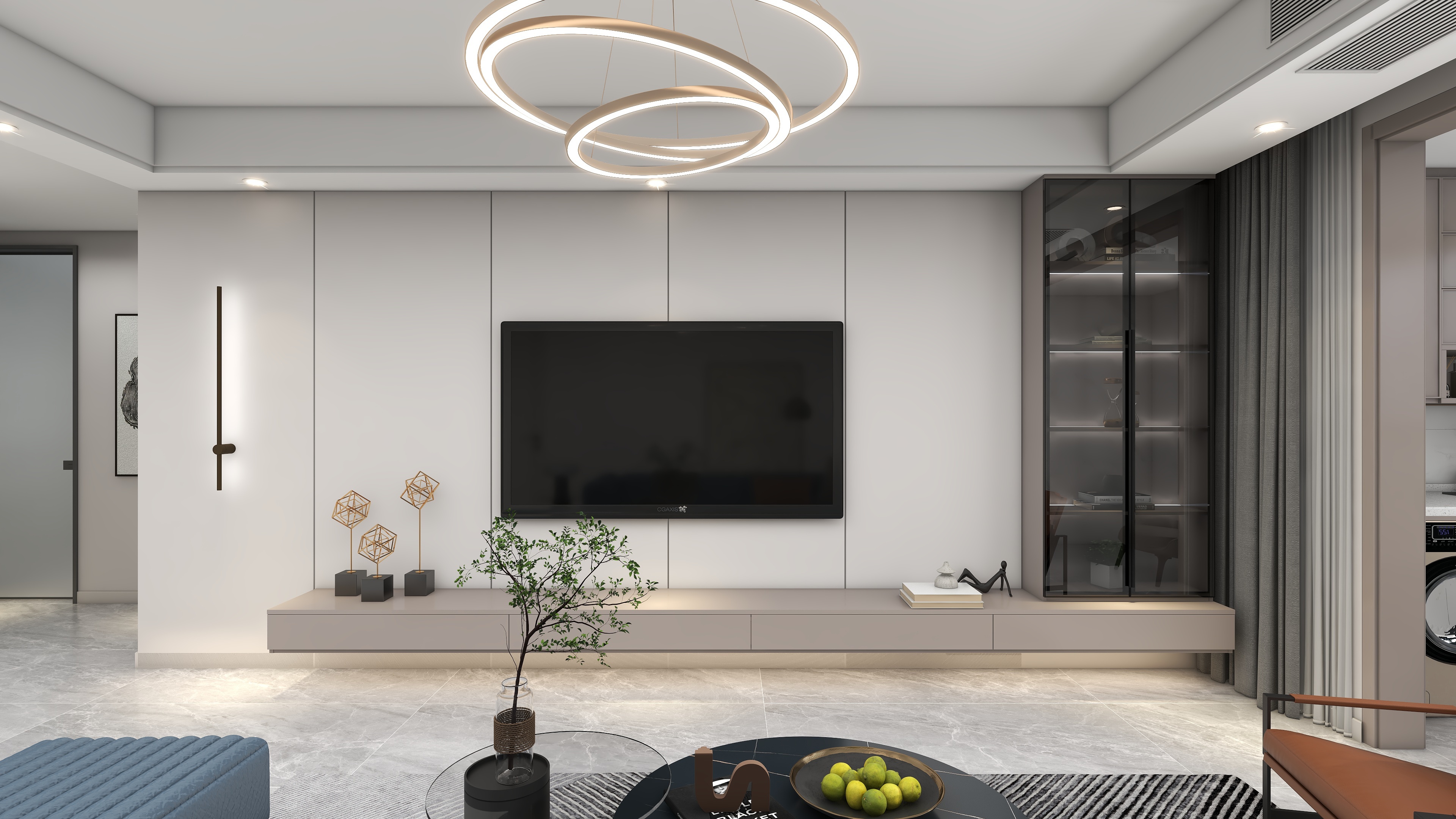 星空设计500-三居现代简约风142㎡装修效果图