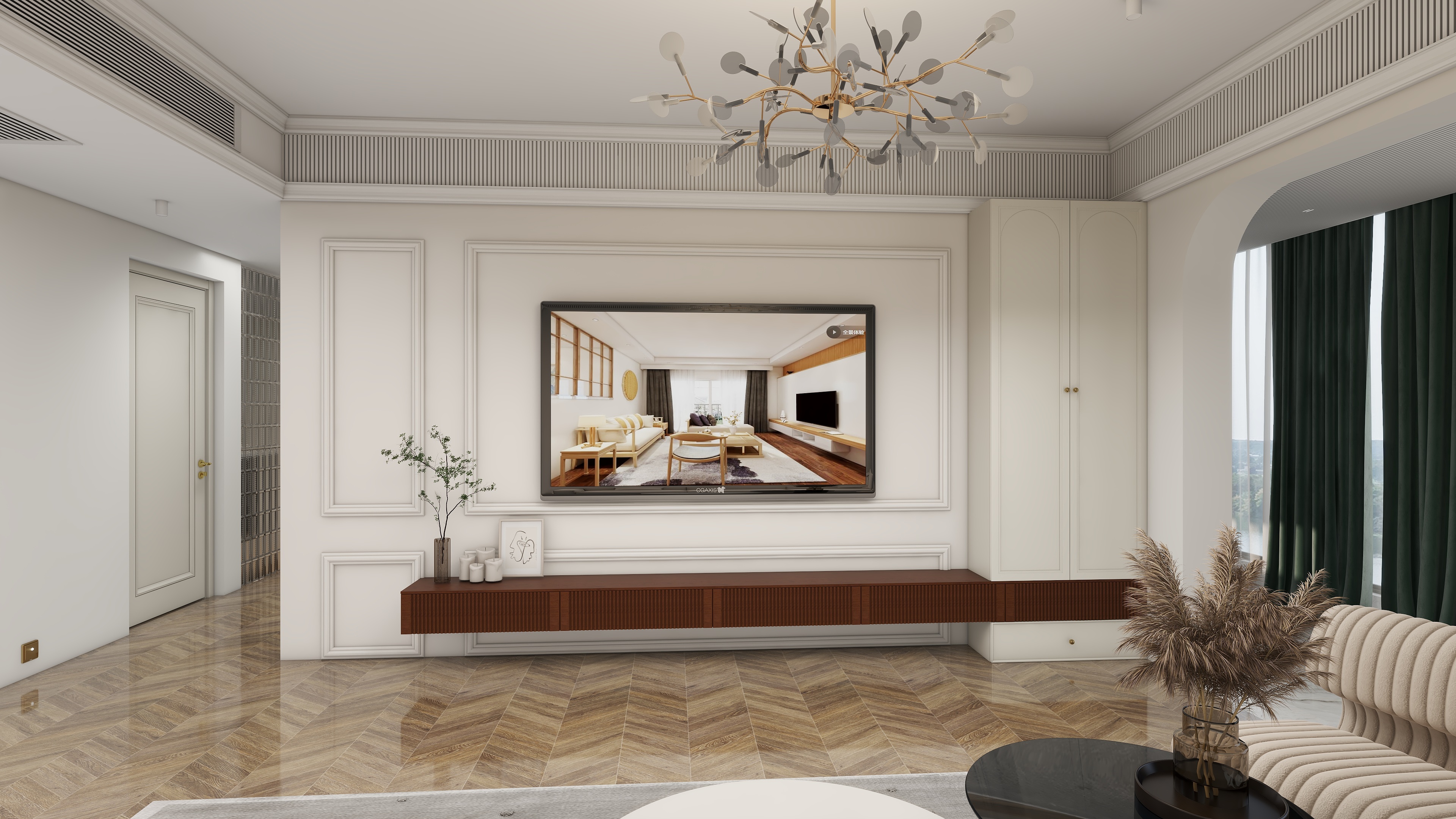 江苏金湖双虎-小区房127㎡4室-装修设计方案