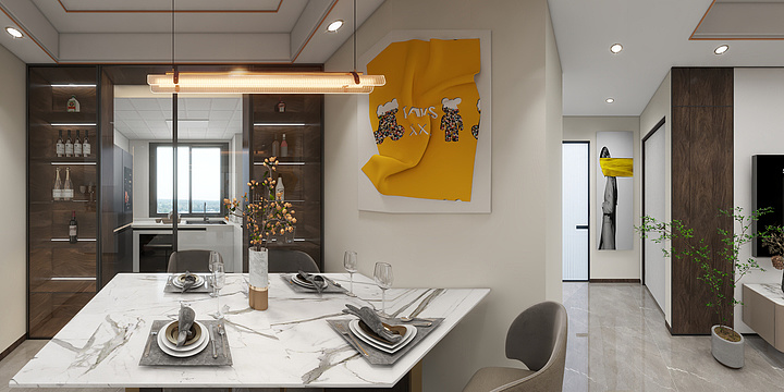 AAAAAA室内设计师-现代客餐厅-装修设计方案