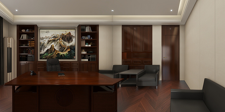 AA室内设计-吴佳轩AA-办公空间-中式-装修设计方案