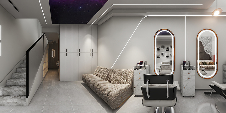 丨ID-理发店-装修设计方案