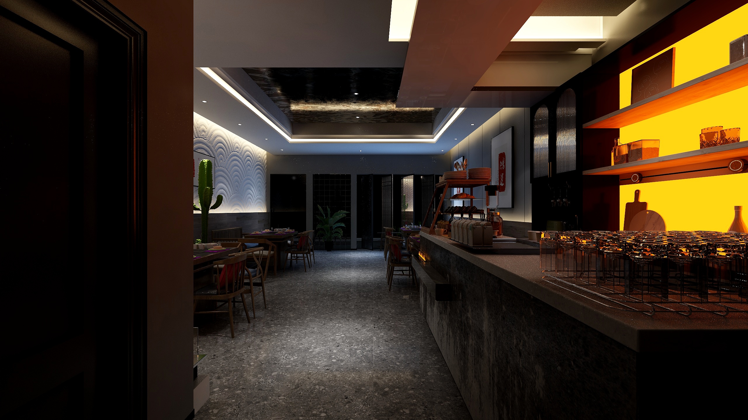 景程居舍装饰设计-杜甫卢下  餐饮-装修设计方案