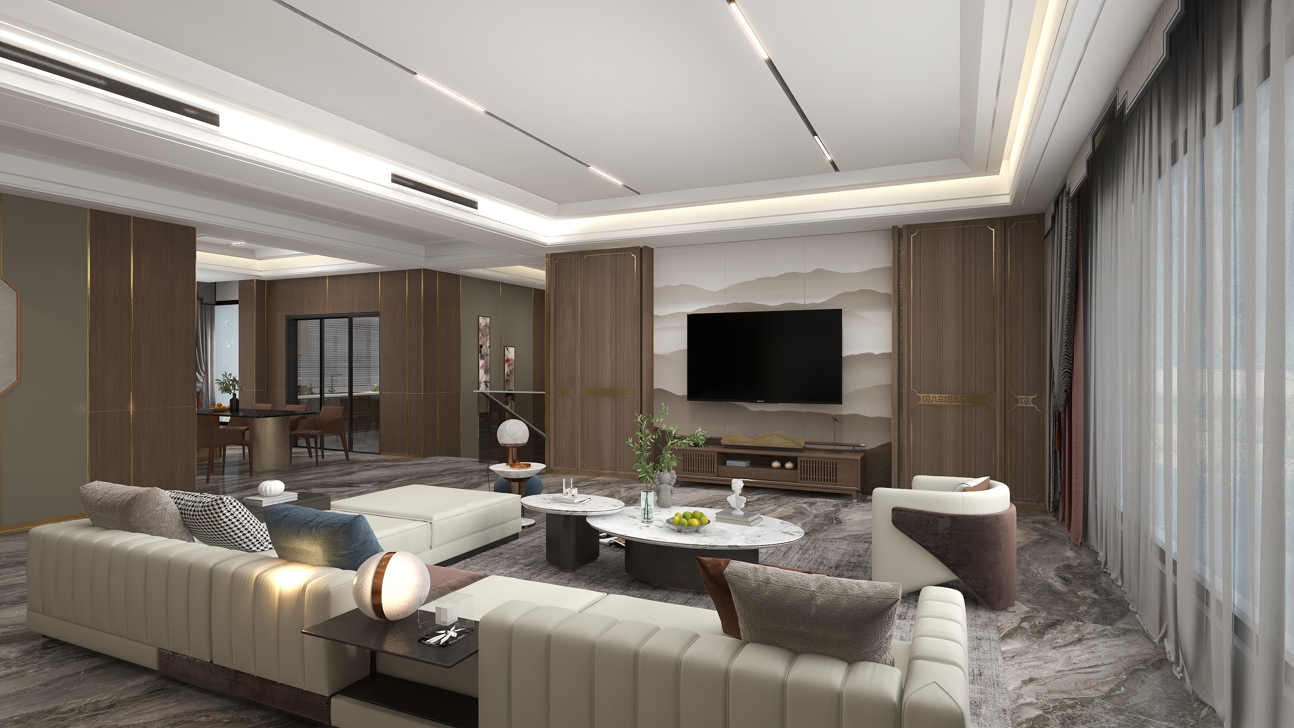 後宅-230㎡4室装修效果图