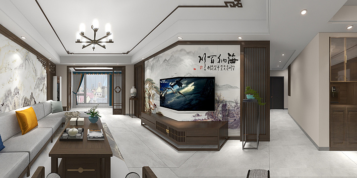 海兵装饰G-锦绣银湾-新中式l2栋1302李总-装修设计方案