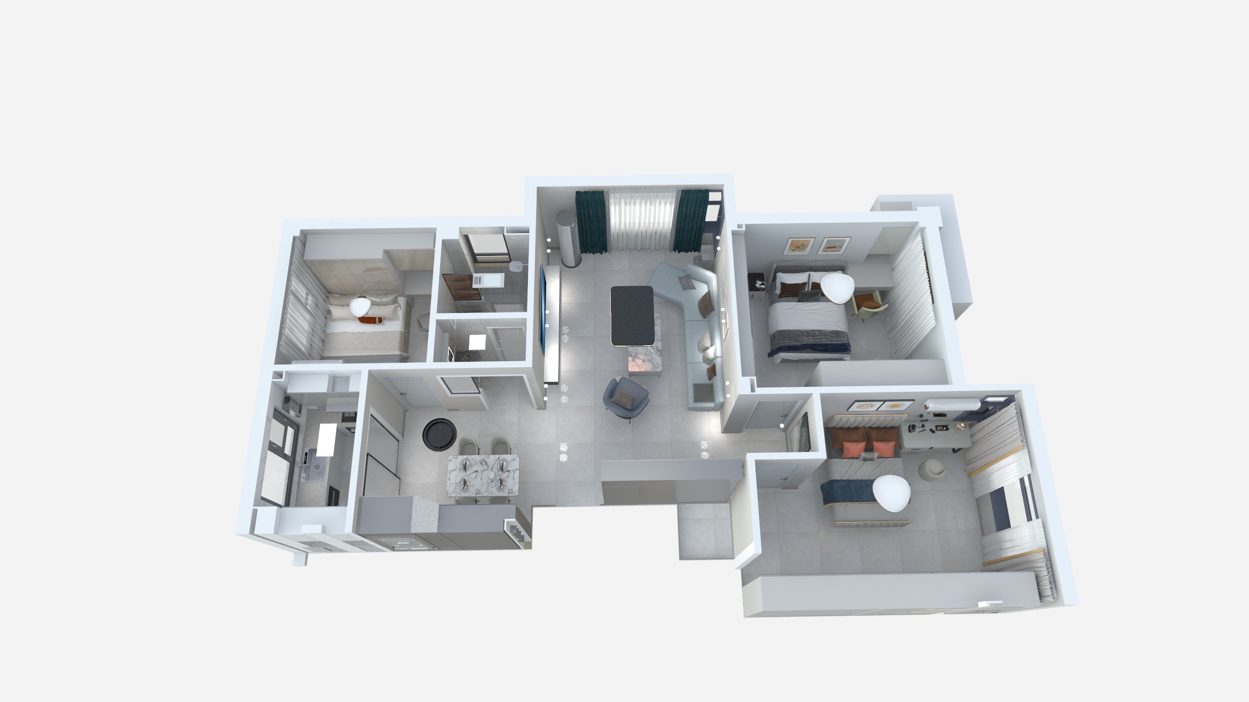 王坤朋123-东方名城26-1-401方案二-装修设计方案
