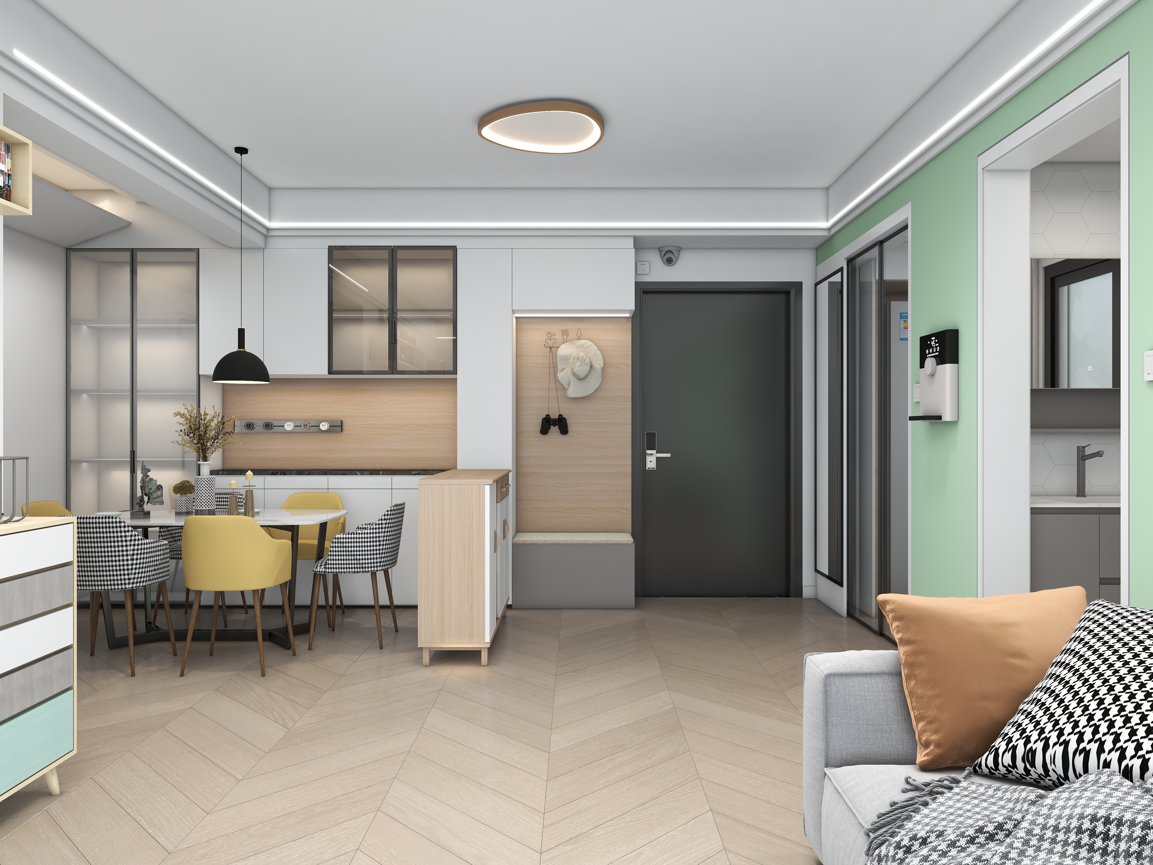 500一套_韩昊霖-天明城-北欧风格装修效果图