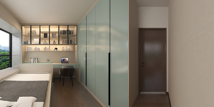 华喜家具全屋定制-龙湖天著11栋02户型-装修设计方案